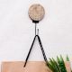 Brown Wooden Geometric Pattern Hooks For Wall